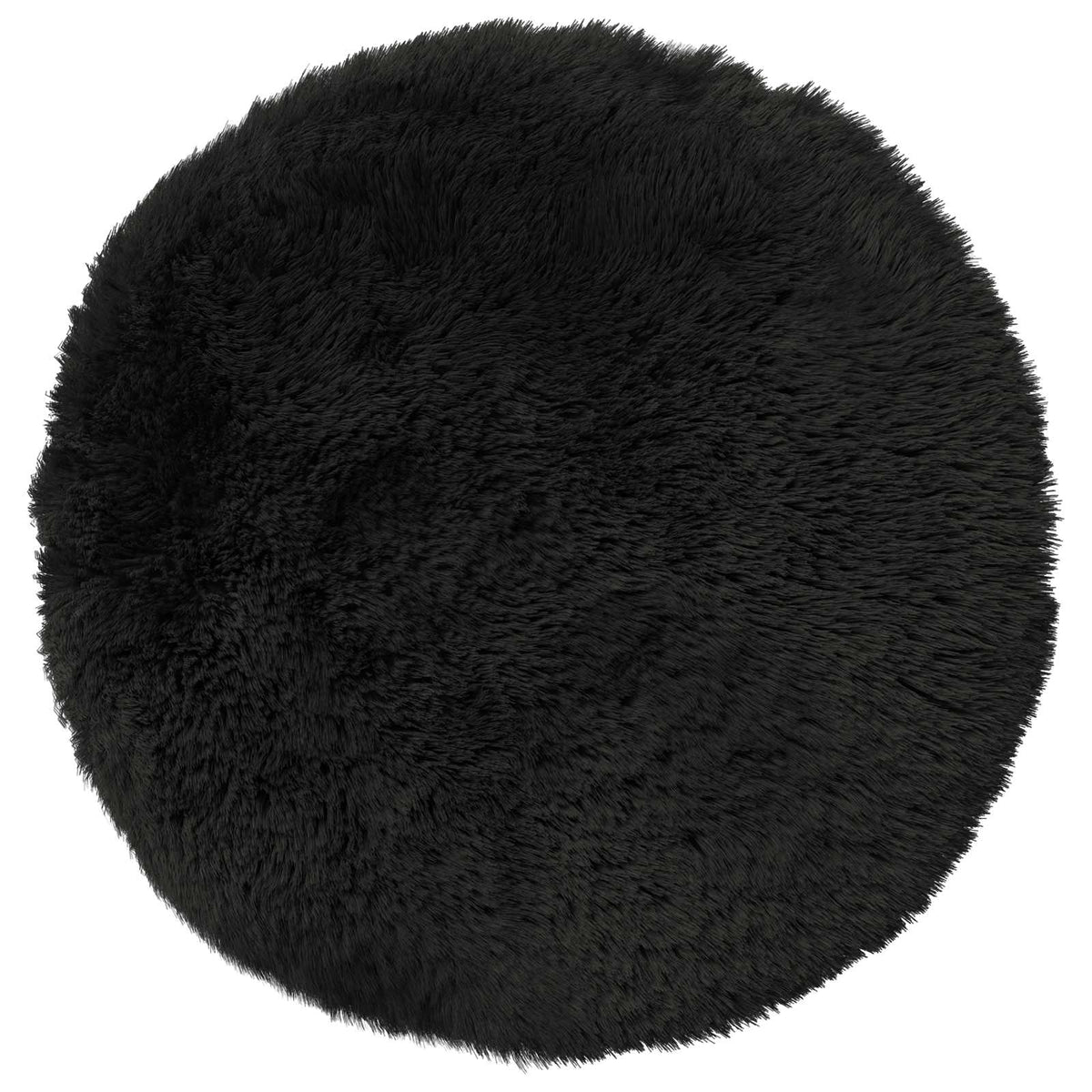Pudebetræk 6 pcs HEERLEN Sort Ø 30 cm PV Fleece
