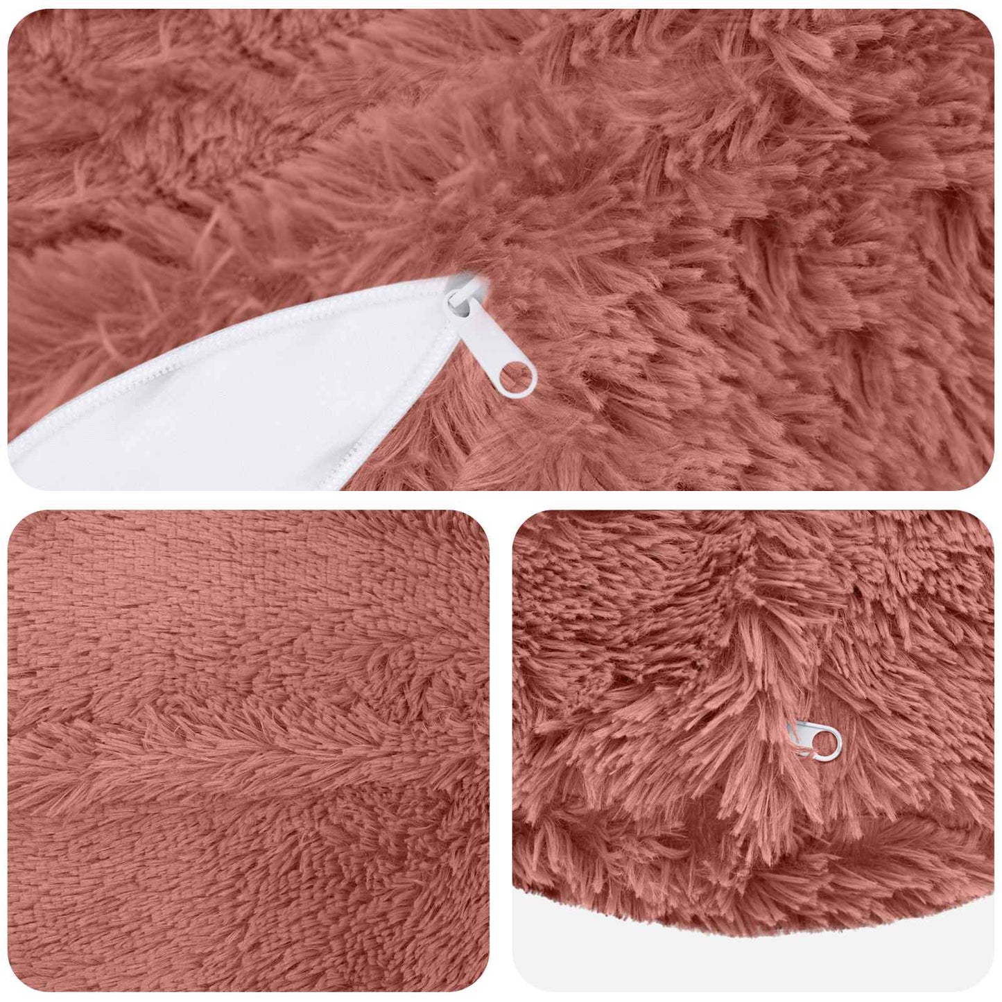 Pudebetræk 6 pcs HEERLEN Lyserød Ø 30 cm PV Fleece
