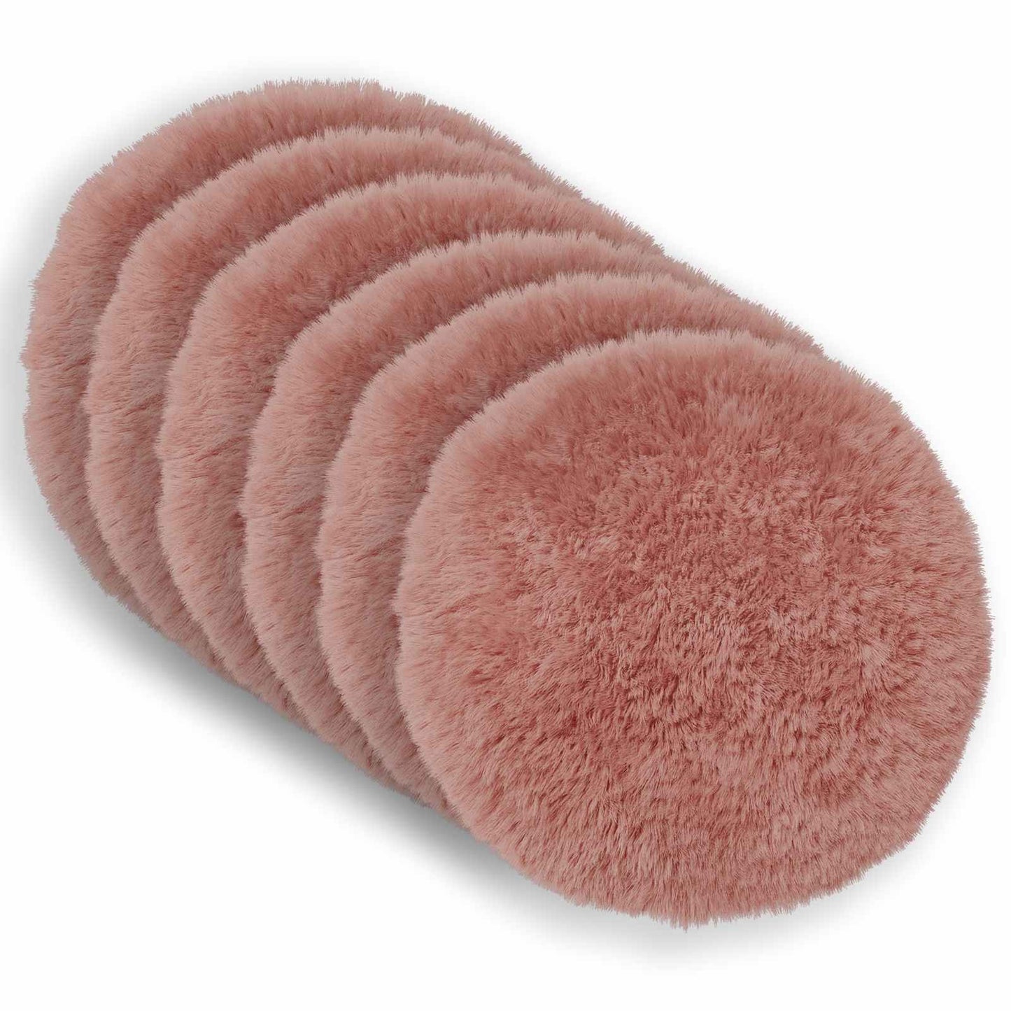 Pudebetræk 6 pcs HEERLEN Lyserød Ø 30 cm PV Fleece