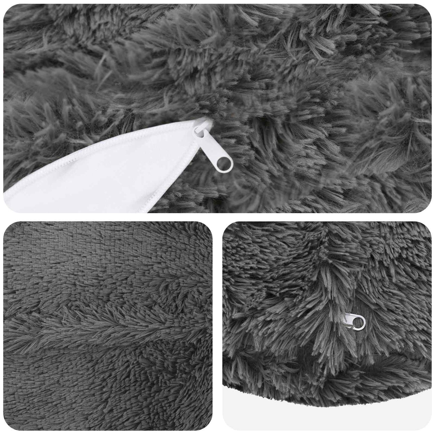 Pudebetræk 2 pcs HEERLEN Lysegrå Ø 30 cm PV Fleece