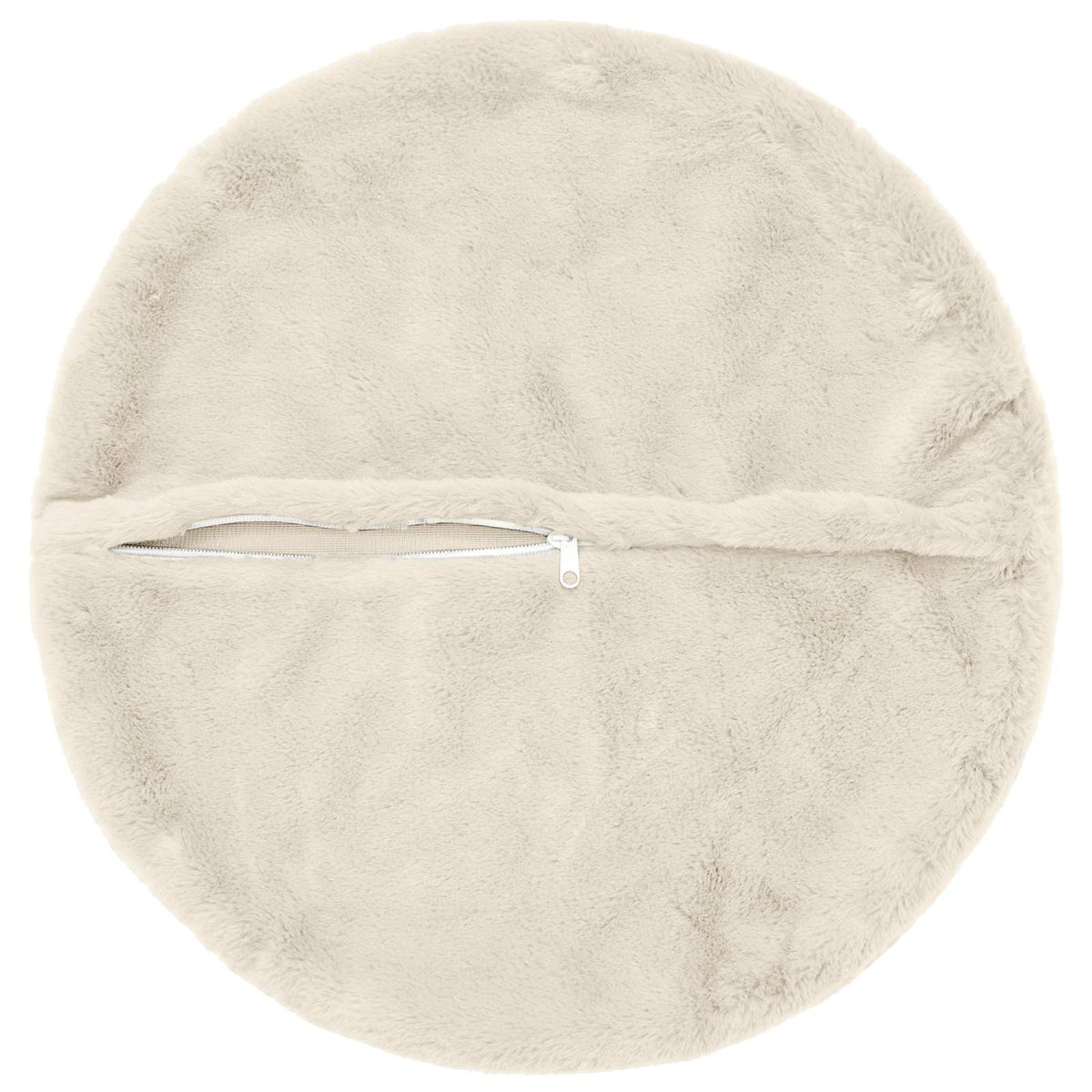 Pudebetræk 6 stk. HEERLEN Hvid Ø 30 cm Faux Kanin Pels