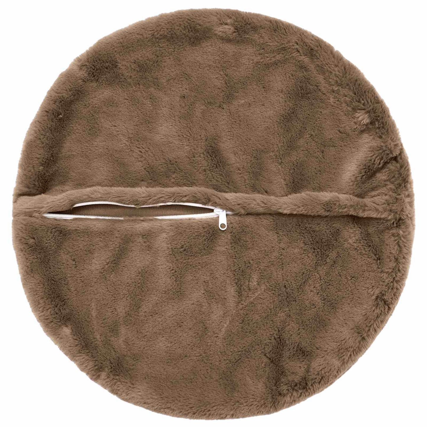 Pudebetræk 6 stk. HEERLEN Lys Brun Ø 30 cm Faux Kanin Pels