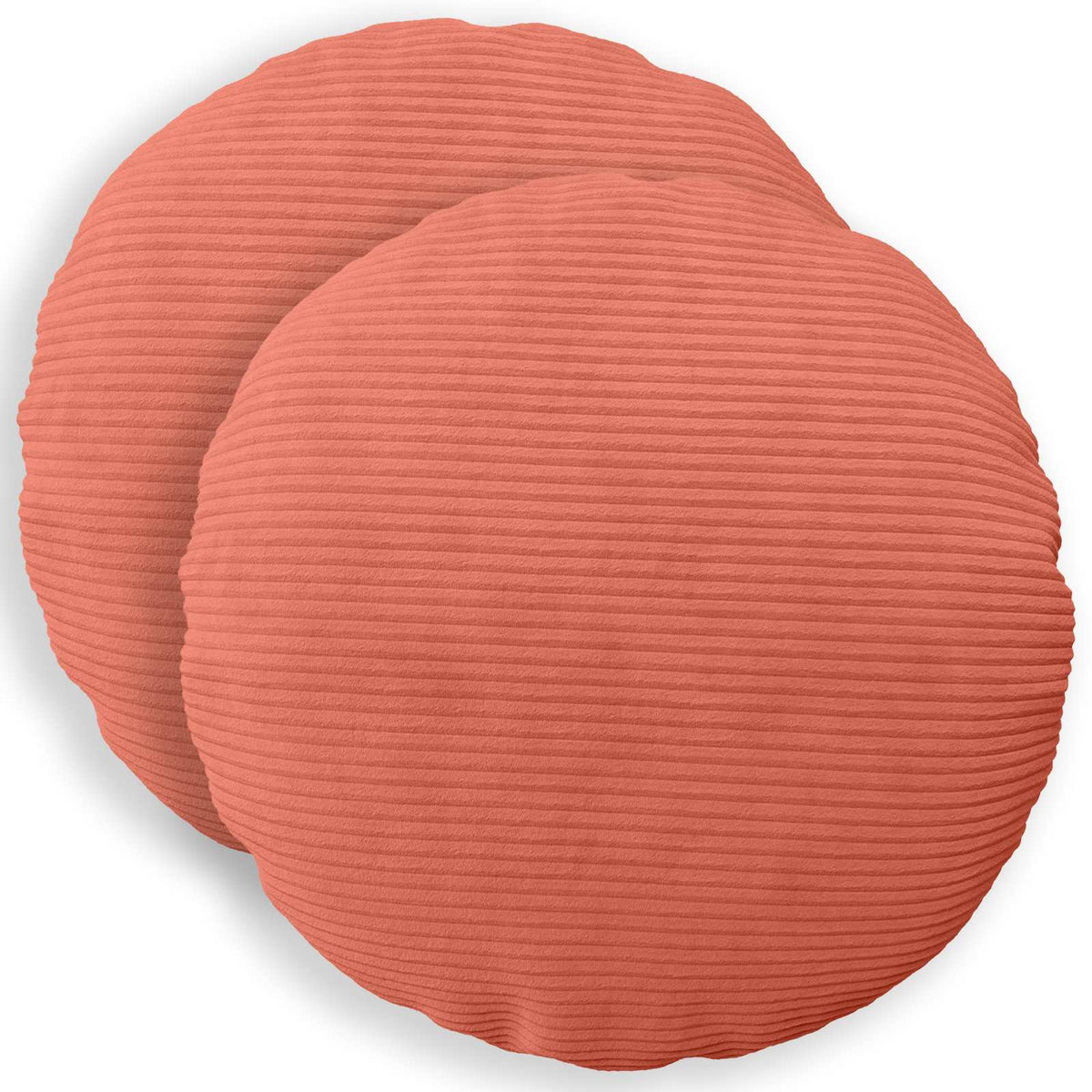 Pudebetræk 2 pcs HEERLEN Rød orange Ø 40 cm cordfløjl