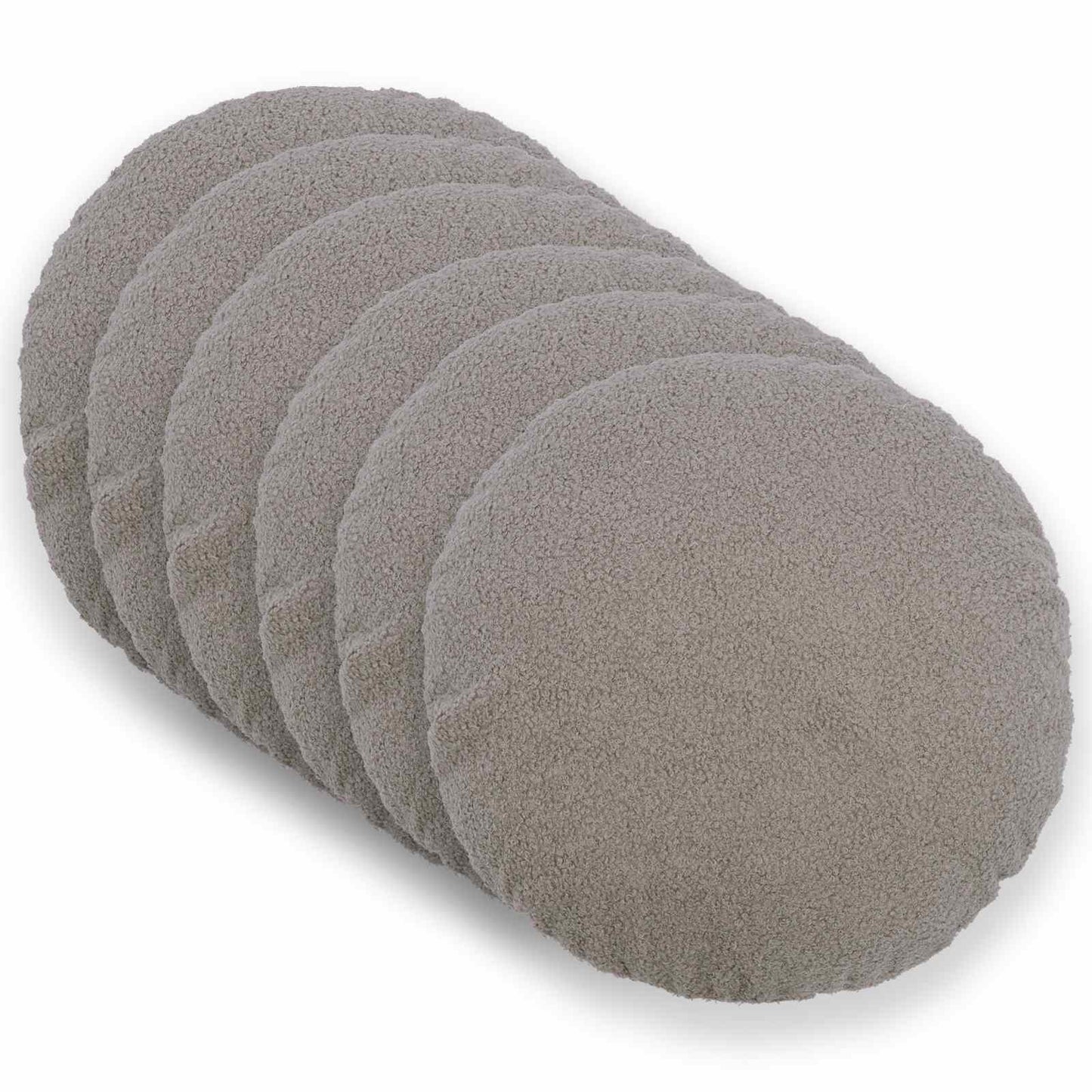 Pudebetræk 6 pcs HEERLEN Lysegrå Ø 40 cm Bouclé