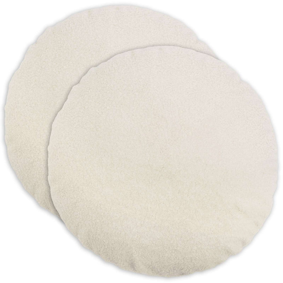 Pudebetræk 2 pcs HEERLEN Cremefarvet Ø 40 cm Bouclé