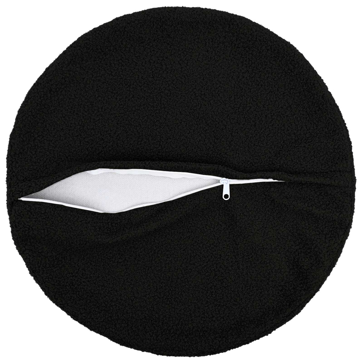 Pudebetræk 2 pcs HEERLEN Sort Ø 40 cm Bouclé