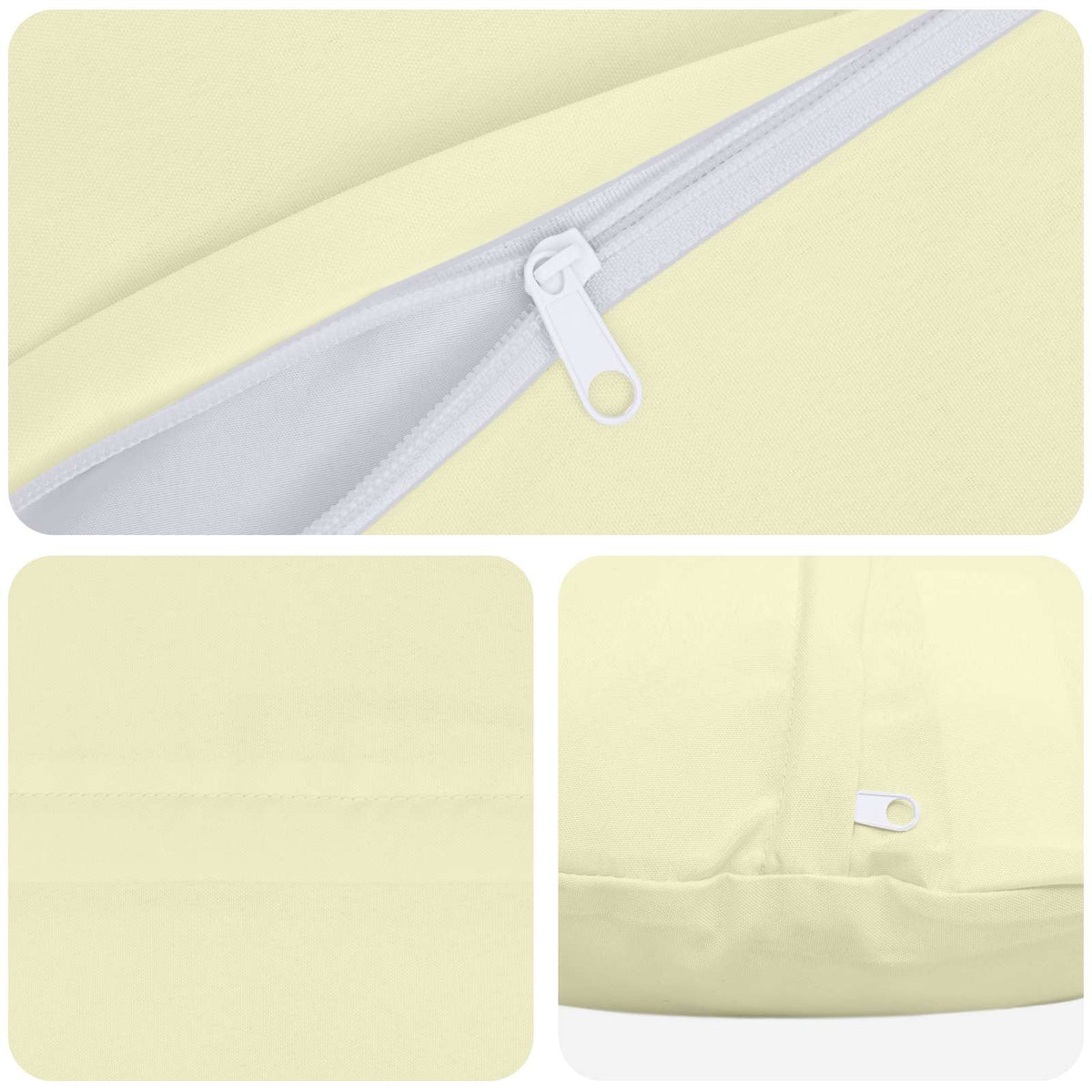 Pudebetræk 6 pcs HEERLEN Cremefarvet Ø 40 cm Polyester