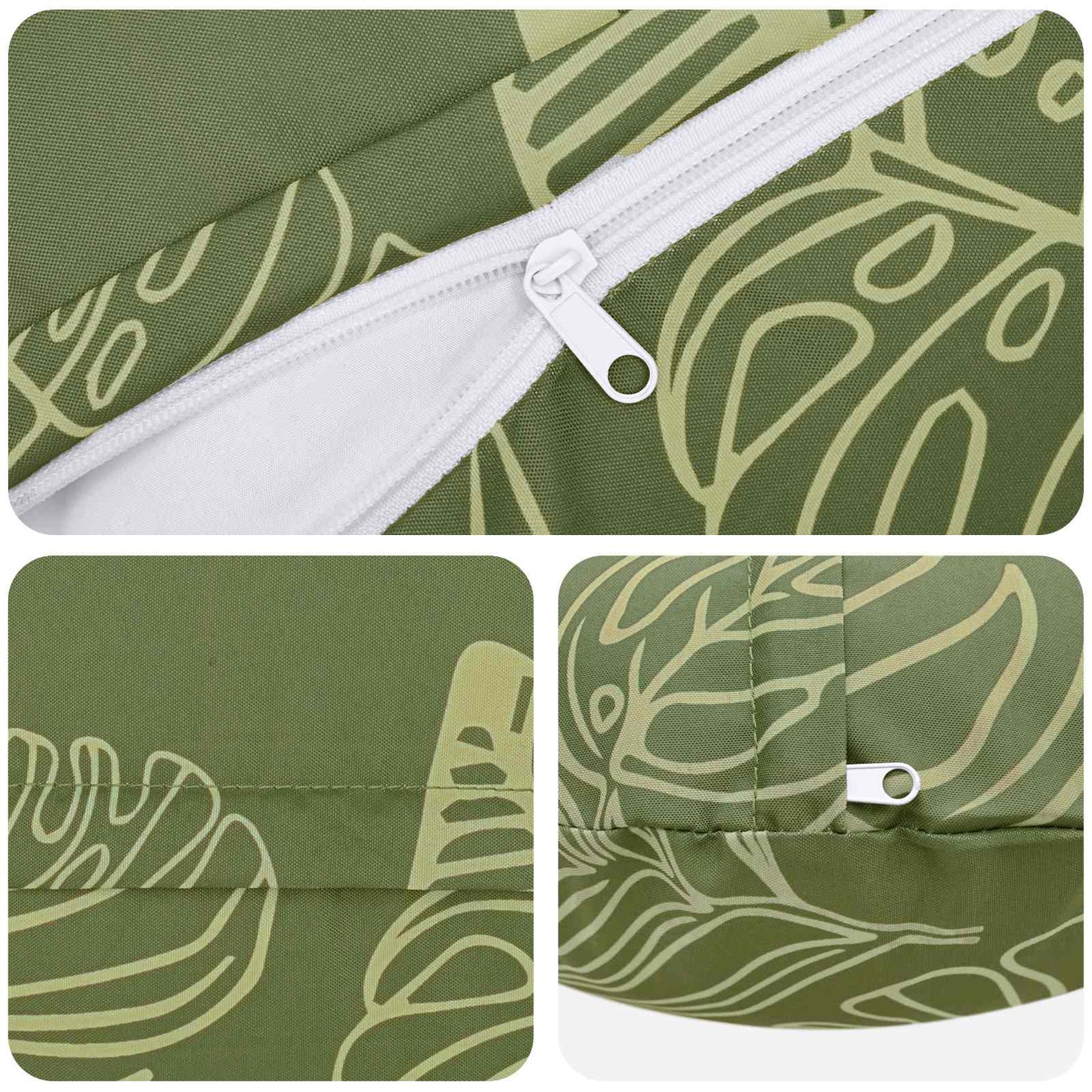Pudebetræk 2 pcs HEERLEN Bladdesign Ø 40 cm Polyester