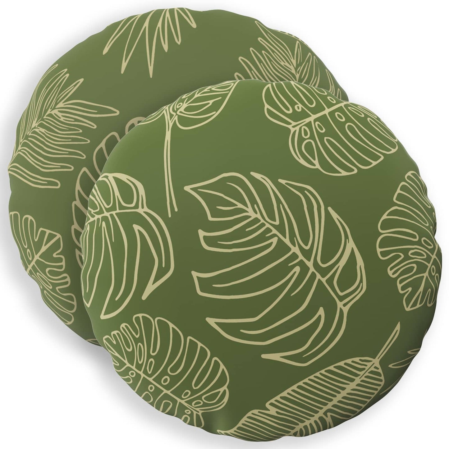 Pudebetræk 2 pcs HEERLEN Bladdesign Ø 40 cm Polyester
