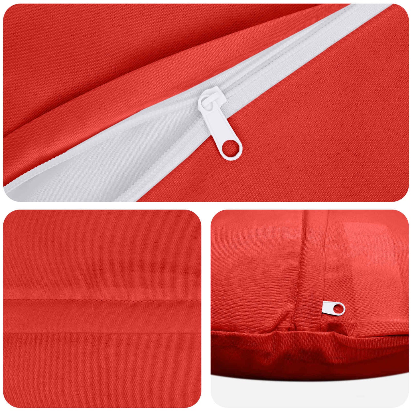 Pudebetræk 6 pcs HEERLEN Rød Ø 40 cm Polyester