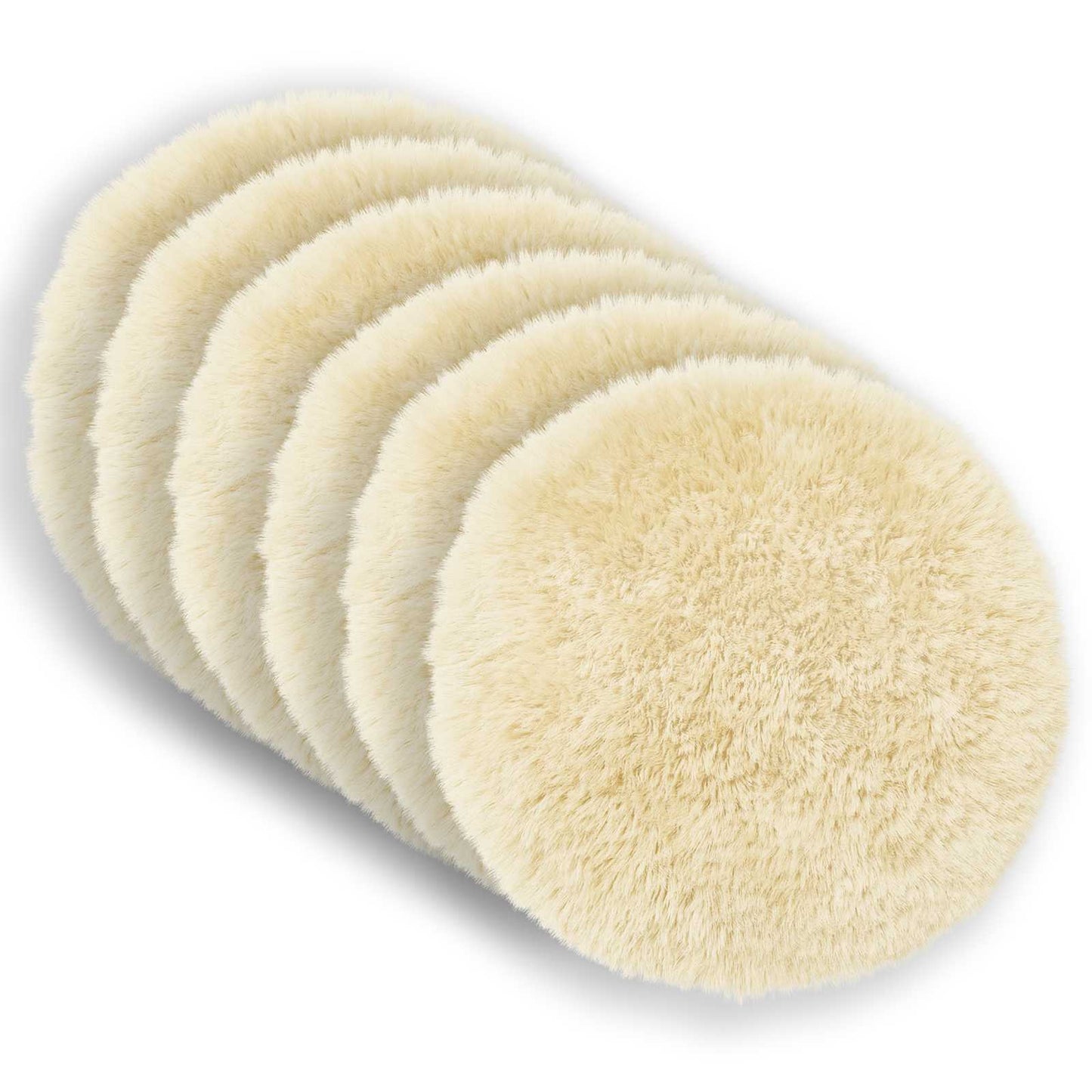 Pudebetræk 6 pcs HEERLEN Cremefarvet Ø 40 cm PV Fleece