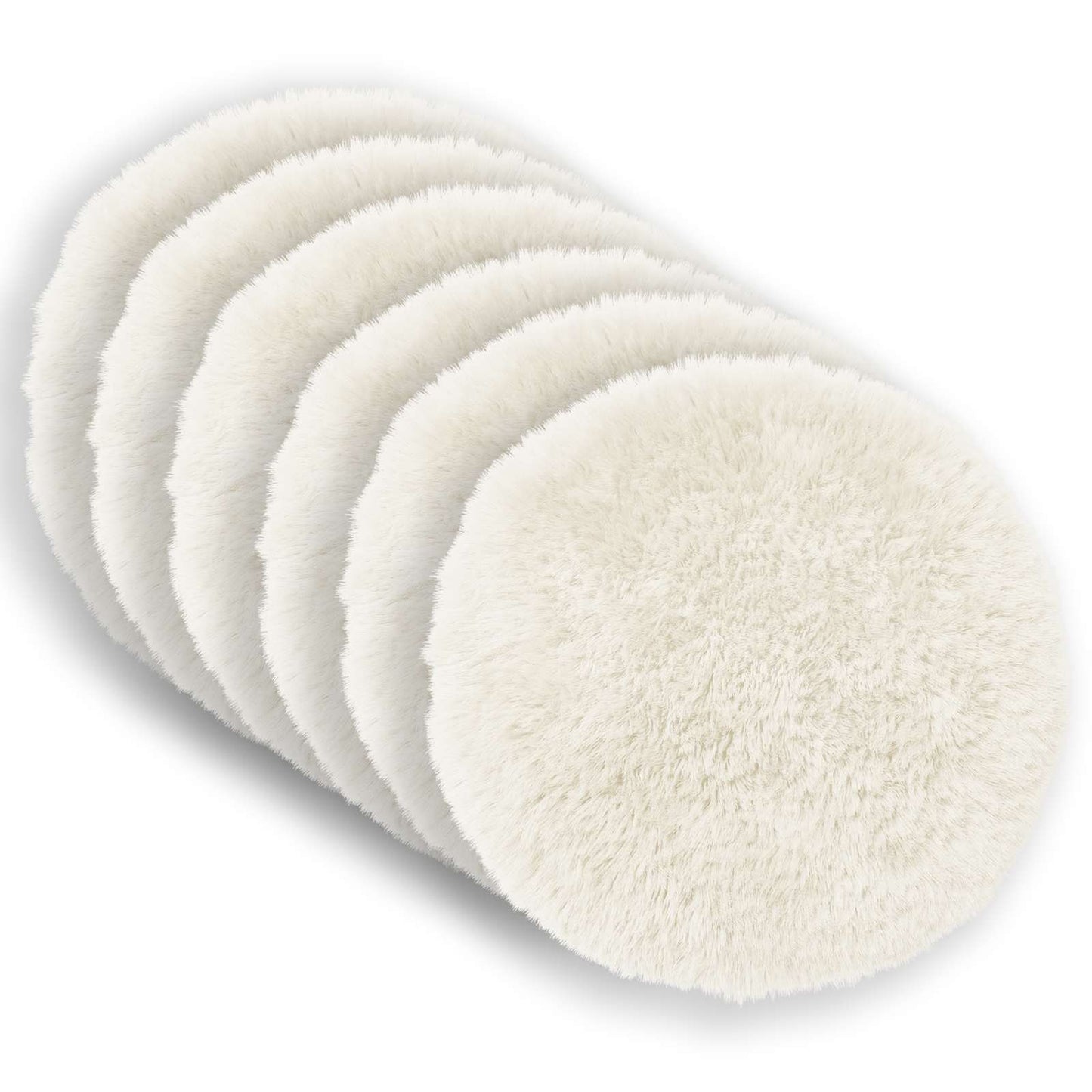 Pudebetræk 6 pcs HEERLEN Hvid Ø 40 cm PV Fleece