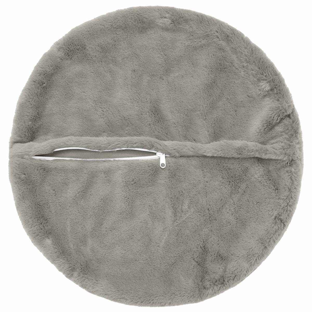 Pudebetræk 2 stk. HEERLEN Lysegrå Ø 40 cm Faux Kanin Pels