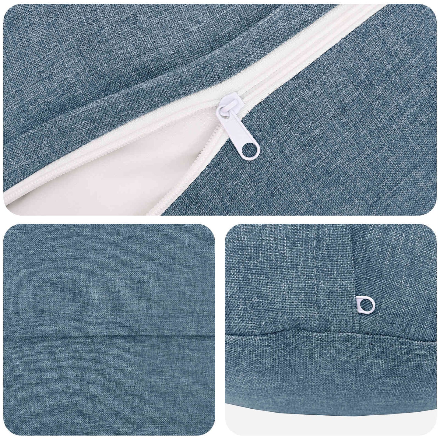 Pudebetræk 6 stk. HEERLEN Jeans blå Ø 50 cm Stof