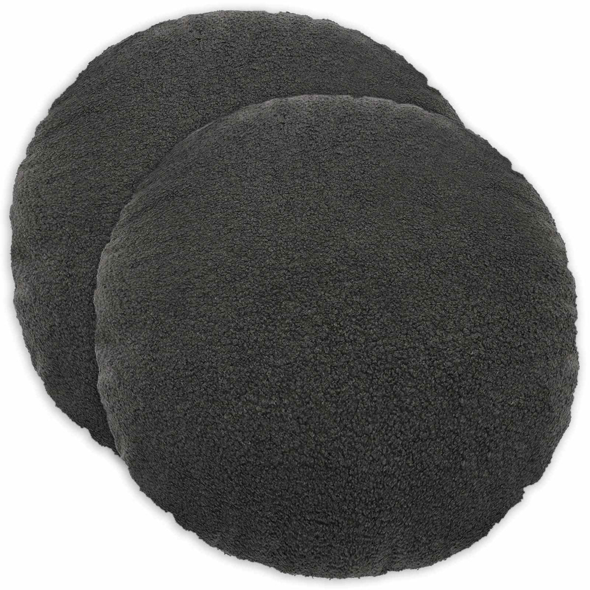 Pudebetræk 2 pcs HEERLEN Mørkegrå Ø 50 cm Bouclé
