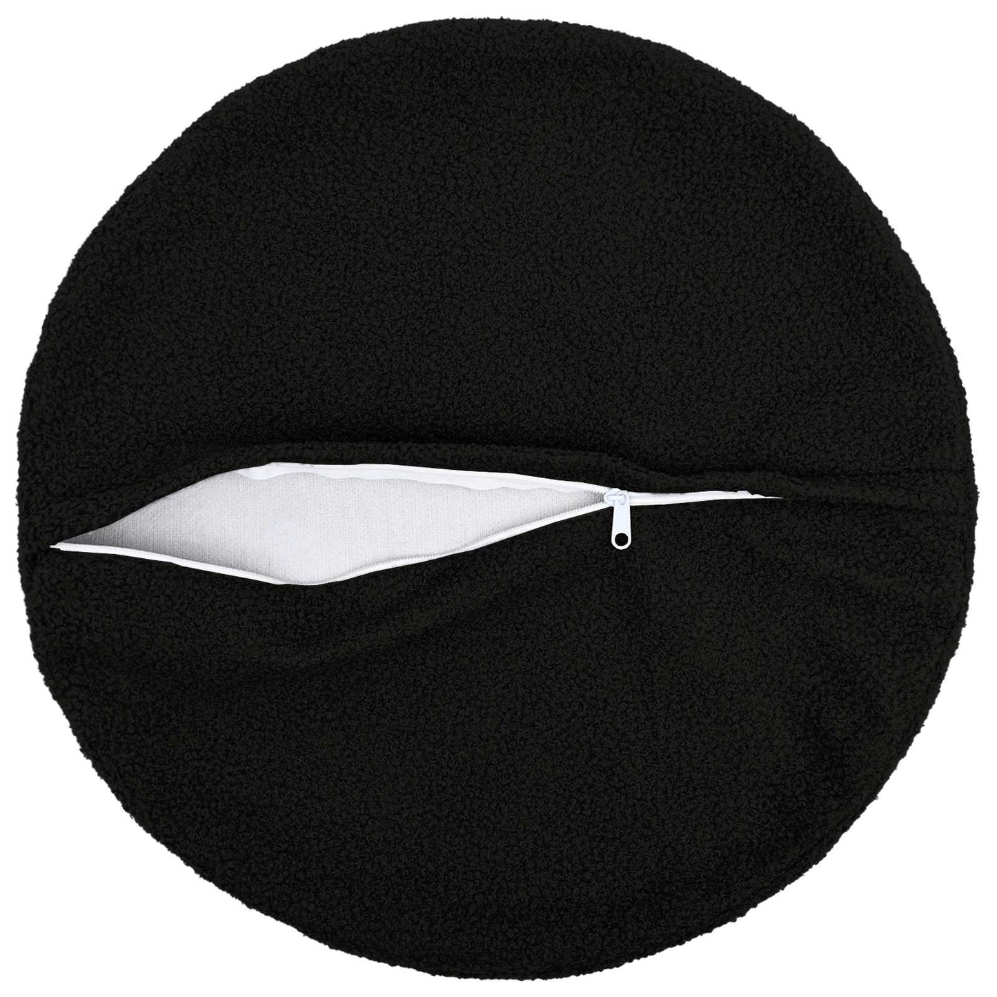 Pudebetræk 6 pcs HEERLEN Sort Ø 50 cm Bouclé