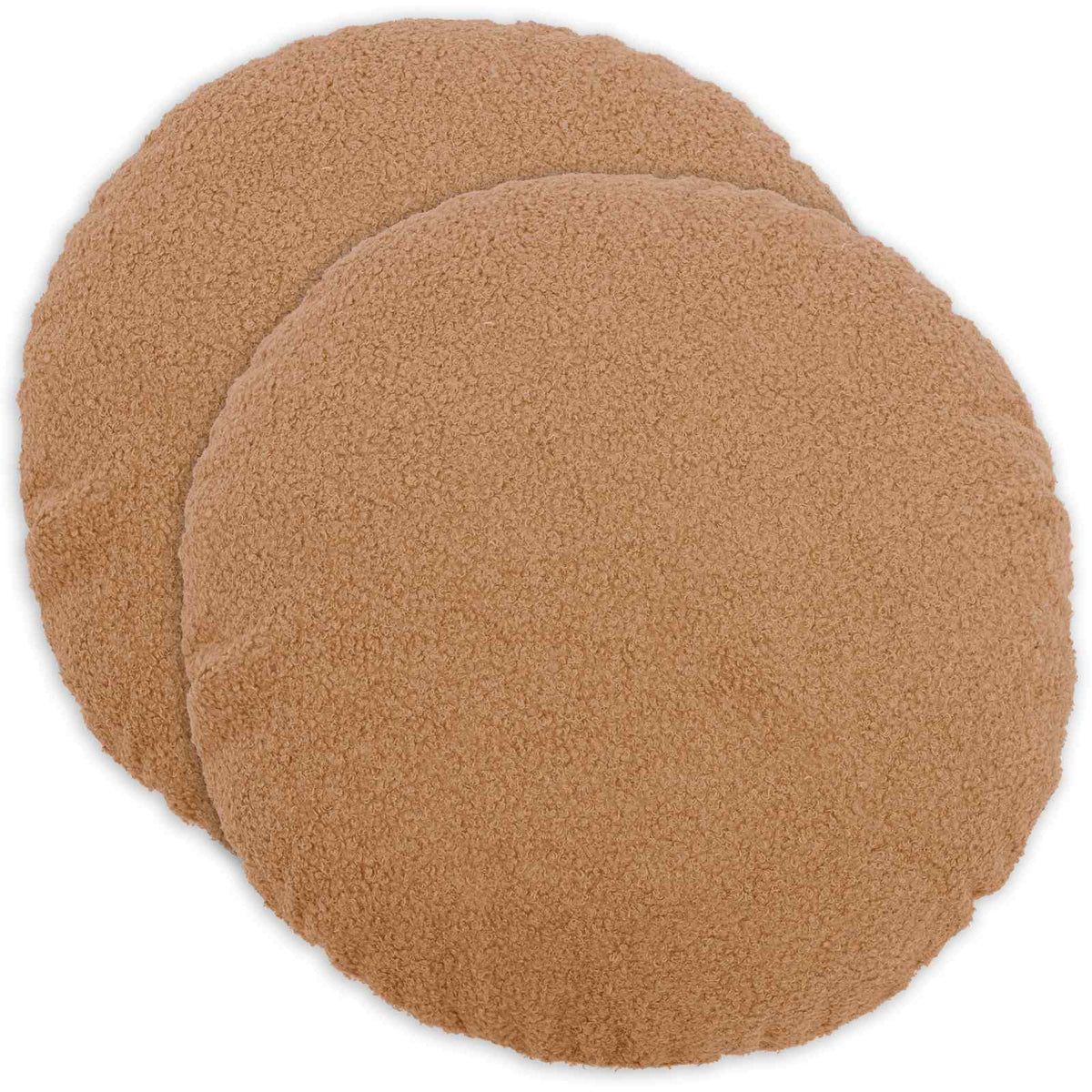 Pudebetræk 2 pcs HEERLEN Beige Ø 50 cm Bouclé