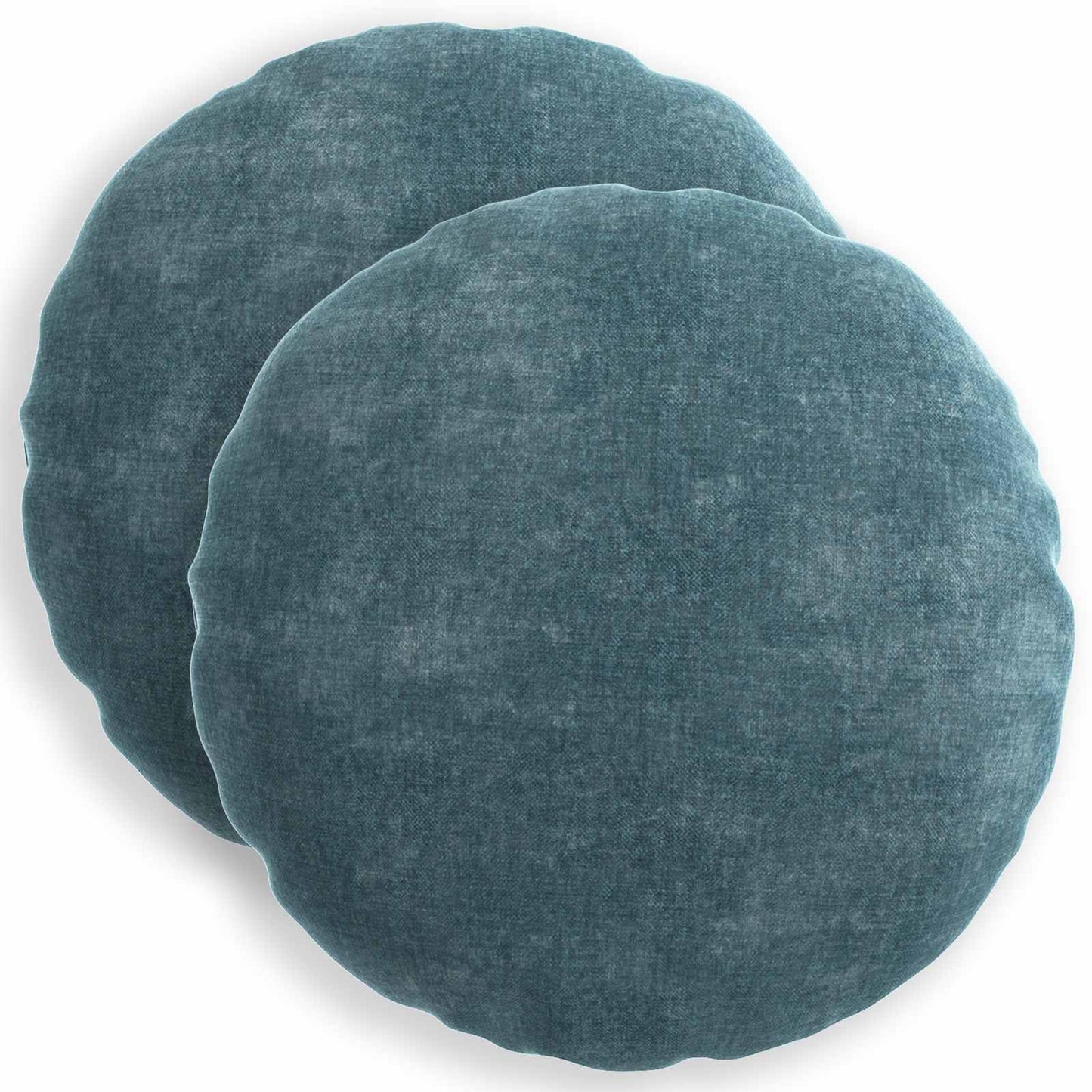 Pudebetræk 2 stk. HEERLEN Blå Ø 50 cm Chenille Stof
