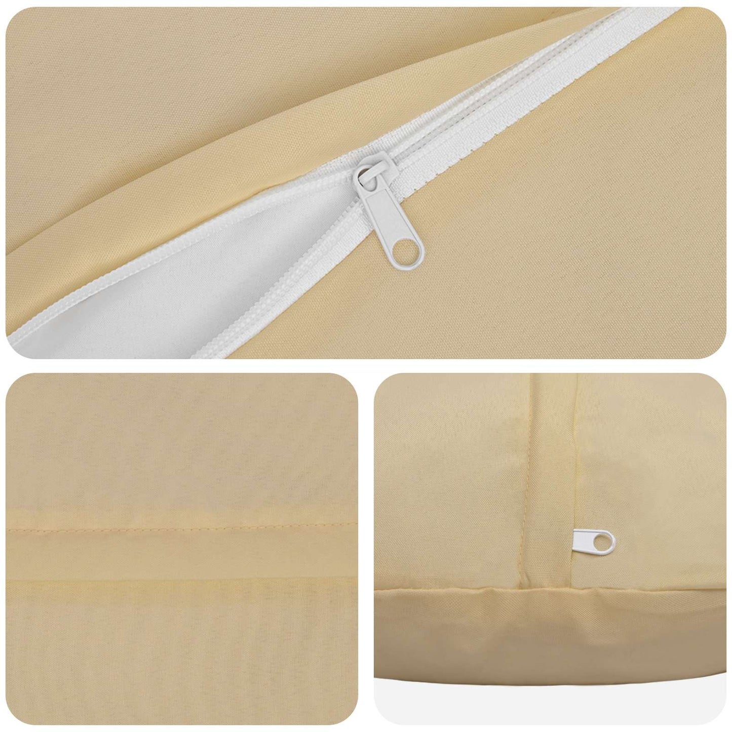 Pudebetræk 6 pcs HEERLEN Beige Ø 50 cm Polyester