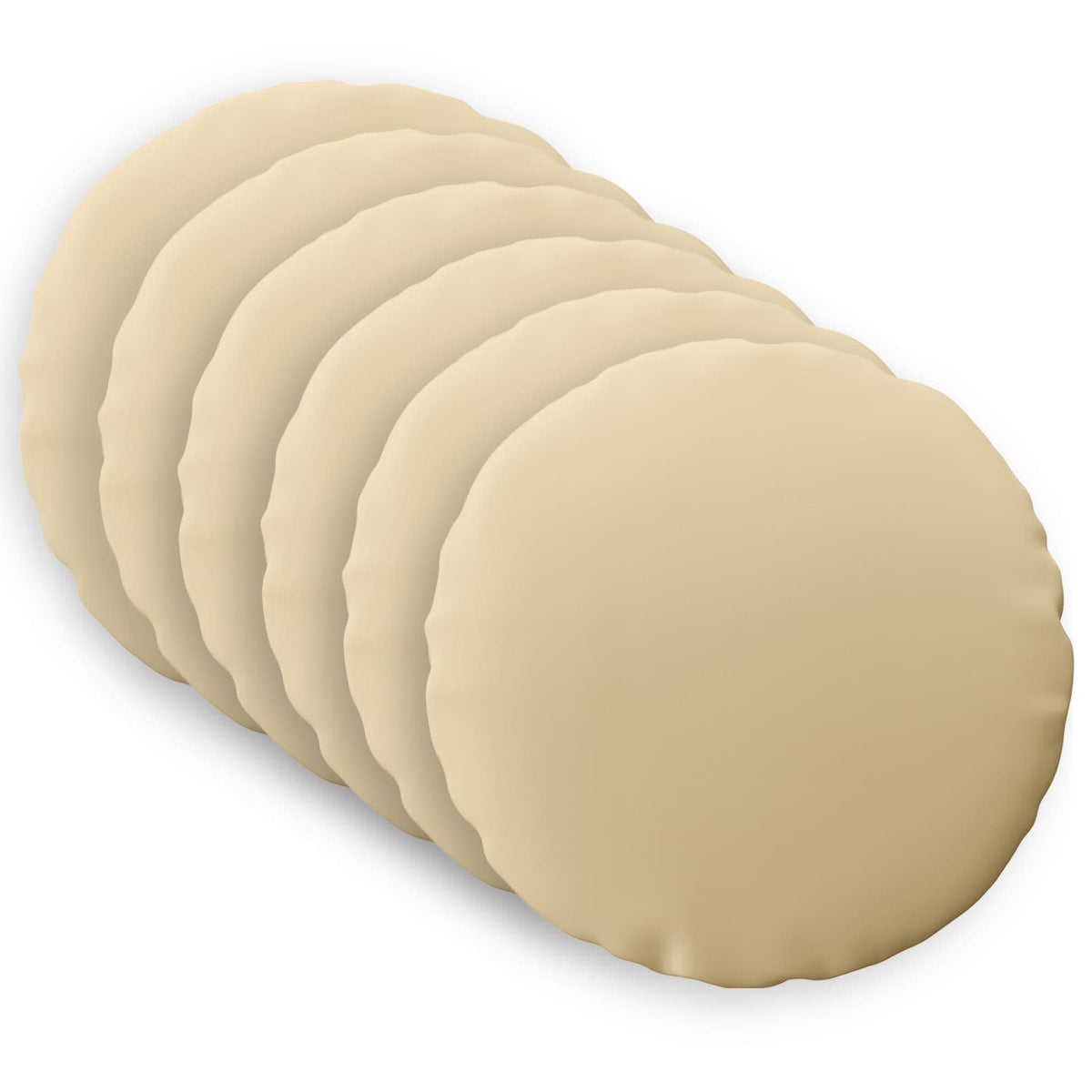 Pudebetræk 6 pcs HEERLEN Beige Ø 50 cm Polyester