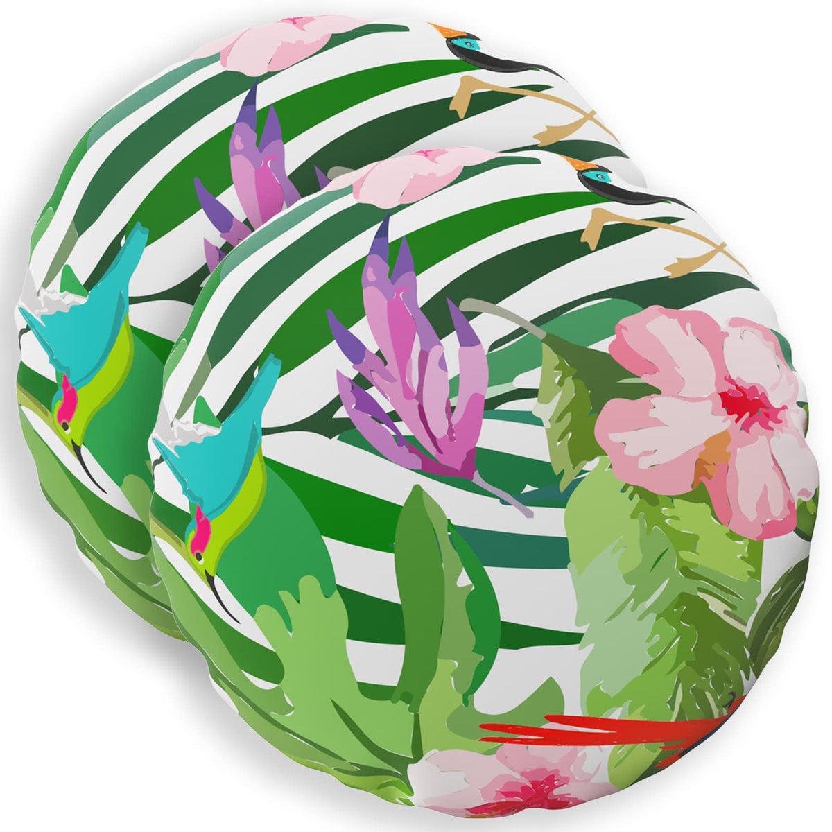 Pudebetræk 2 pcs HEERLEN Sort Ø 50 cm Polyester