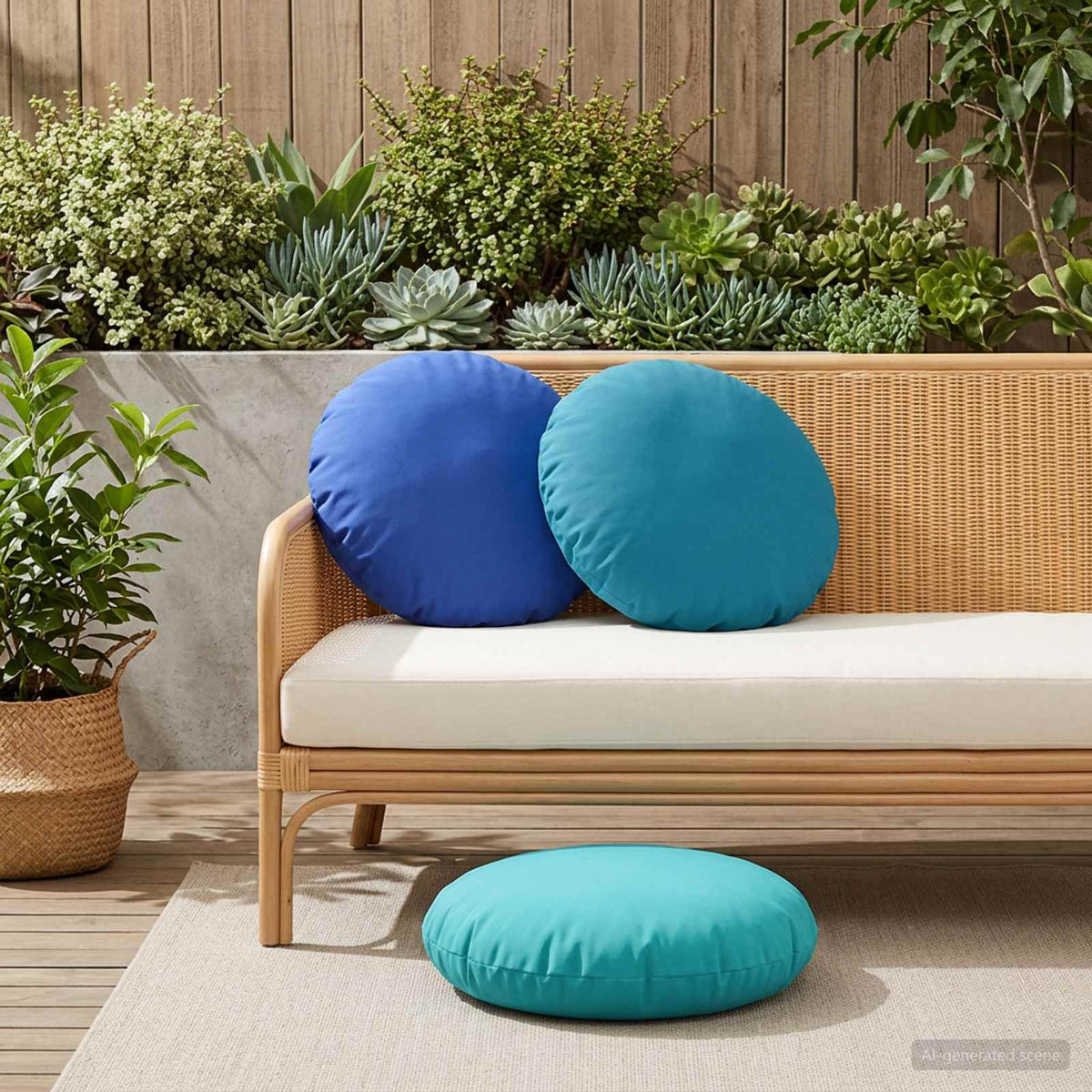 Pudebetræk 2 pcs HEERLEN Kongelig blå Ø 50 cm Polyester