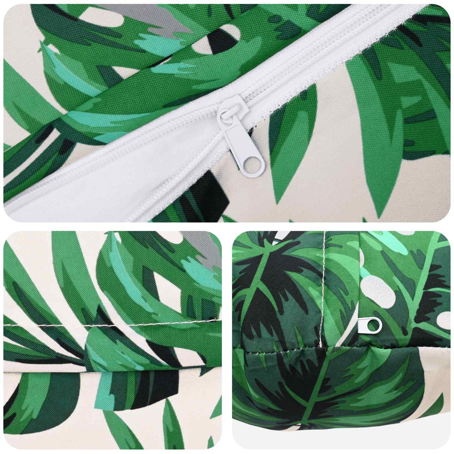 Pudebetræk 6 pcs HEERLEN Bladmønster Ø 50 cm Polyester