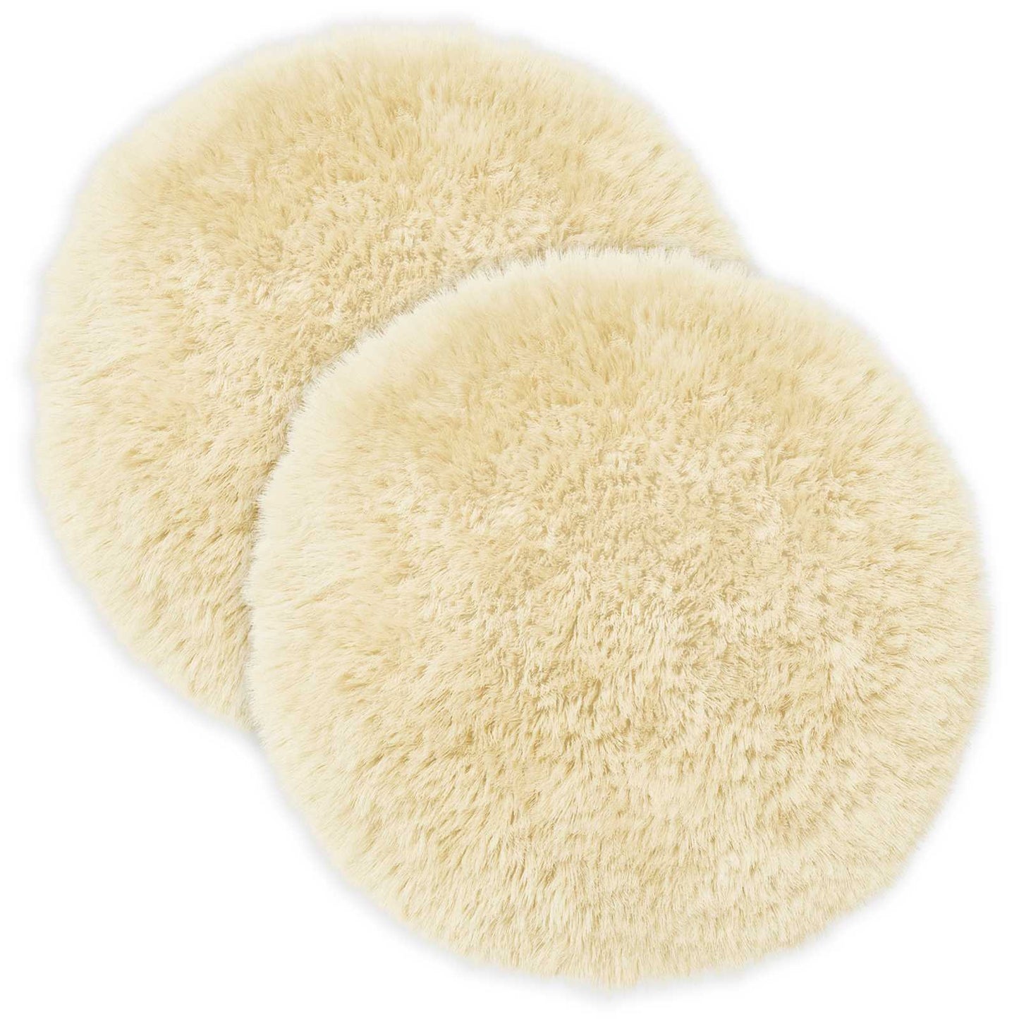 Pudebetræk 2 pcs HEERLEN Cremefarvet Ø 50 cm PV Fleece