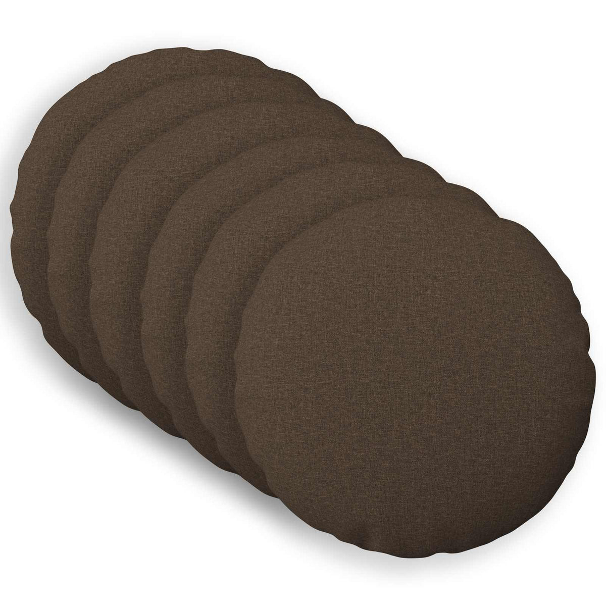 Pudebetræk 6 stk. HEERLEN Gråbrun Ø 60 cm Stof