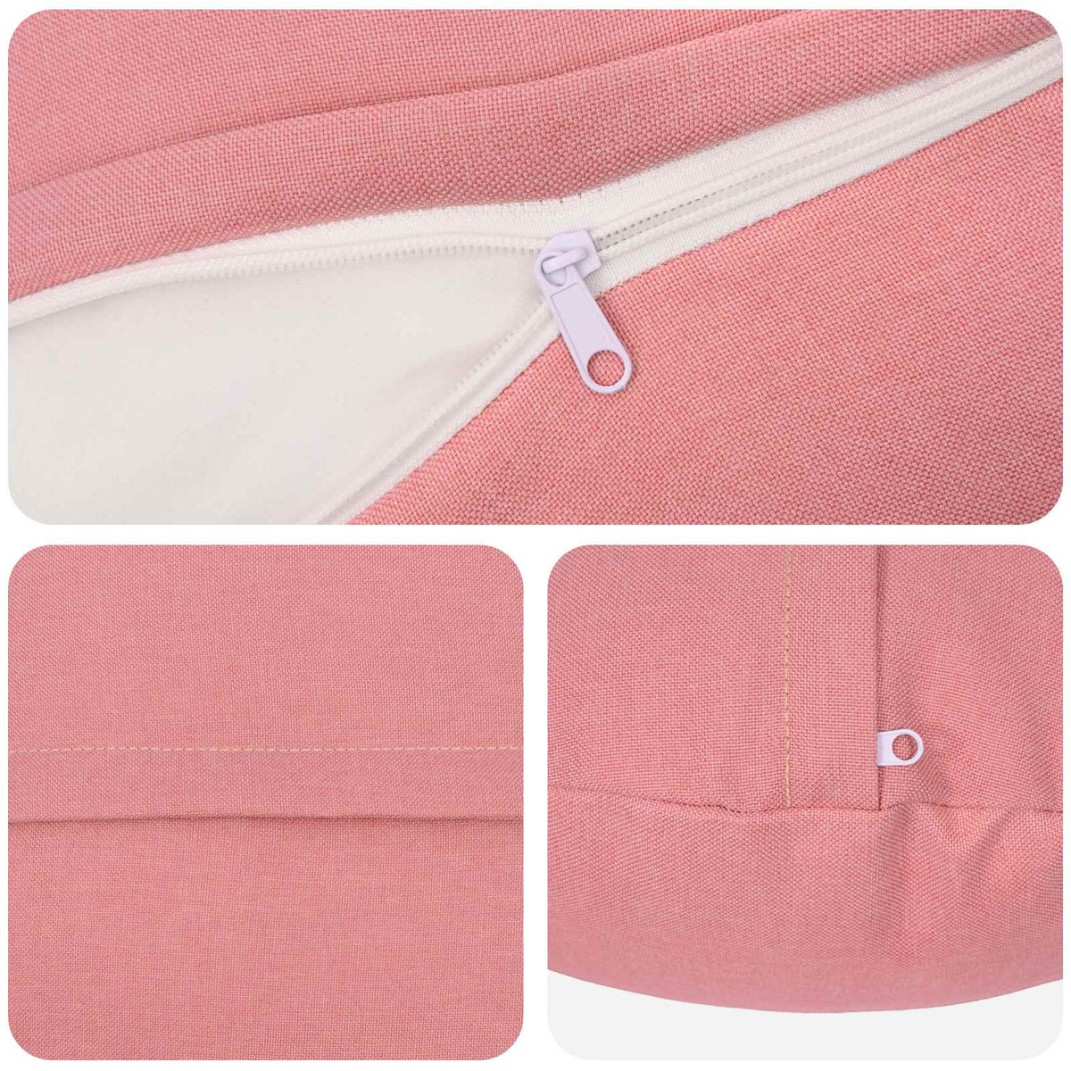 Pudebetræk 2 stk. HEERLEN Lyserød Ø 60 cm Stof
