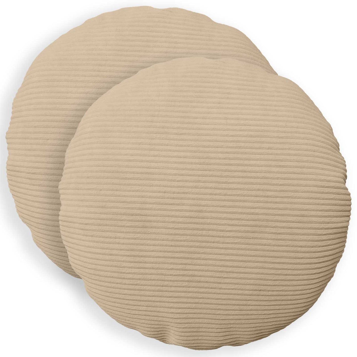 Pudebetræk 2 pcs HEERLEN Gråbrun Ø 60 cm cordfløjl