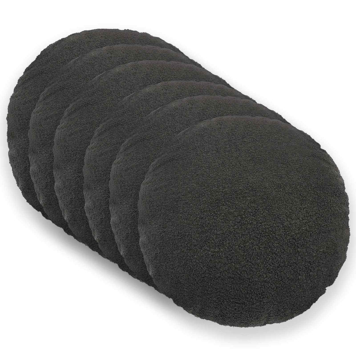 Pudebetræk 6 pcs HEERLEN Mørkegrå Ø 60 cm Bouclé