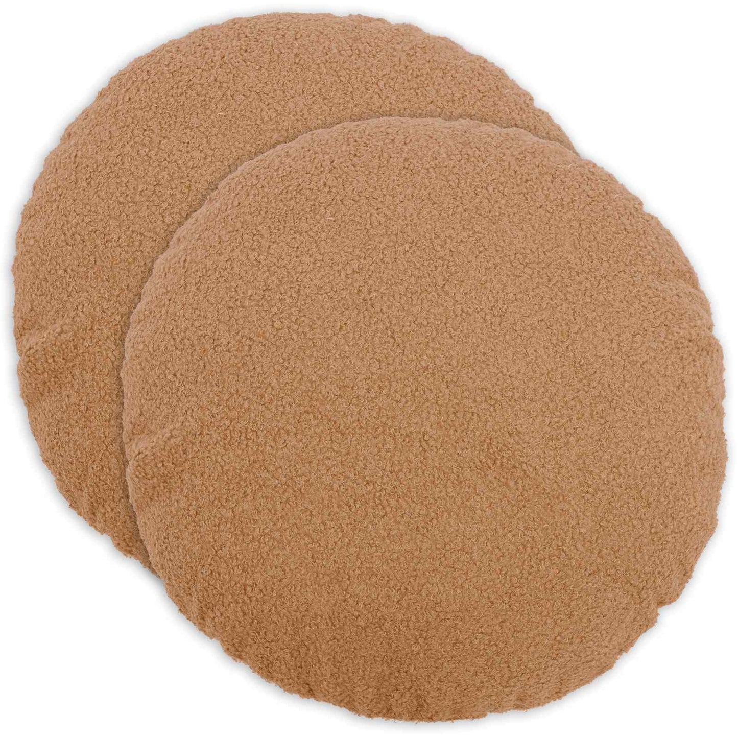 Pudebetræk 2 pcs HEERLEN Beige Ø 60 cm Bouclé