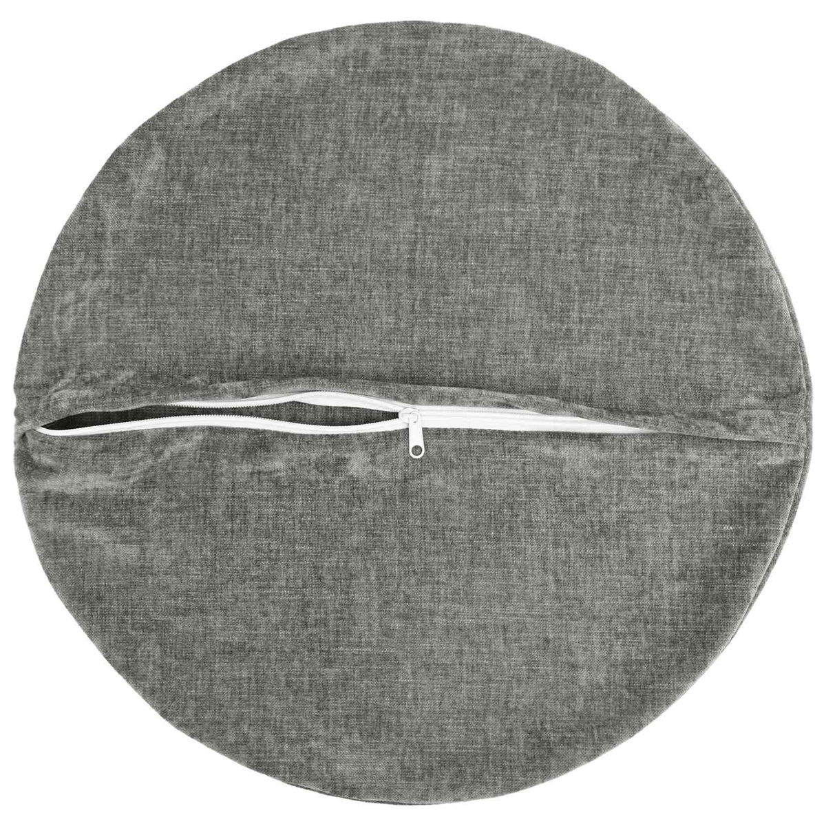 Pudebetræk 2 stk. HEERLEN Mørkegrå Ø 60 cm Chenille Stof