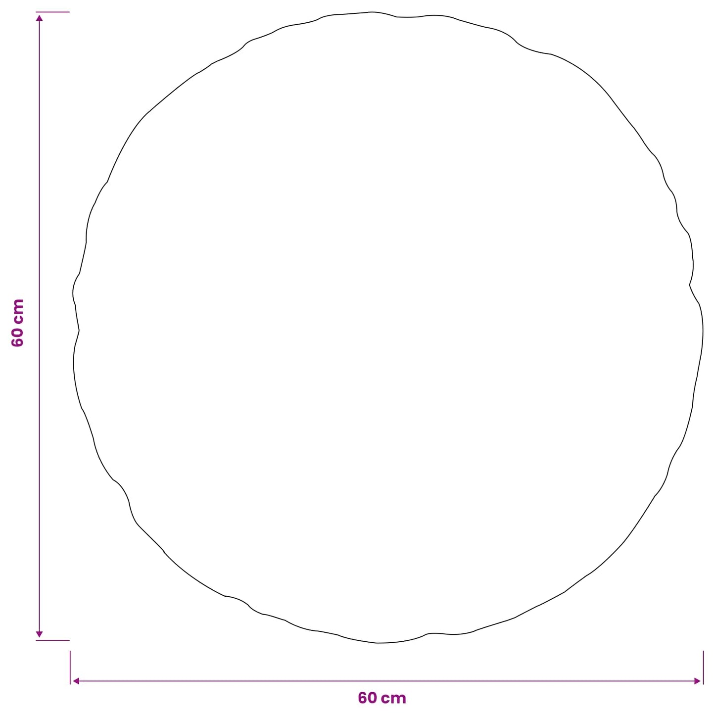 Pudebetræk 6 stk. HEERLEN Lysegrå Ø 60 cm Chenille Stof