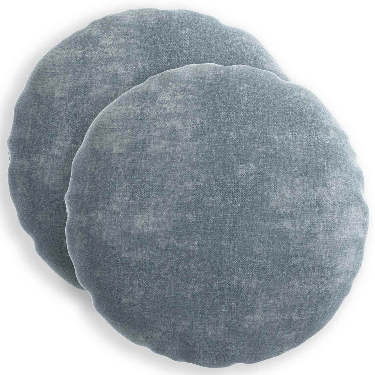 Pudebetræk 2 stk. HEERLEN Lyseblå Ø 60 cm Chenille Stof