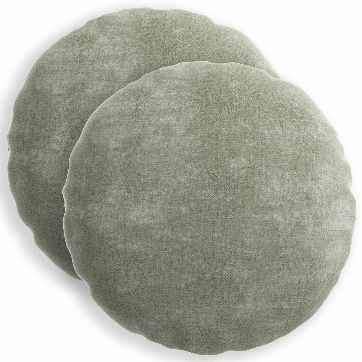 Pudebetræk 2 stk. HEERLEN Grøn Ø 60 cm Chenille Stof