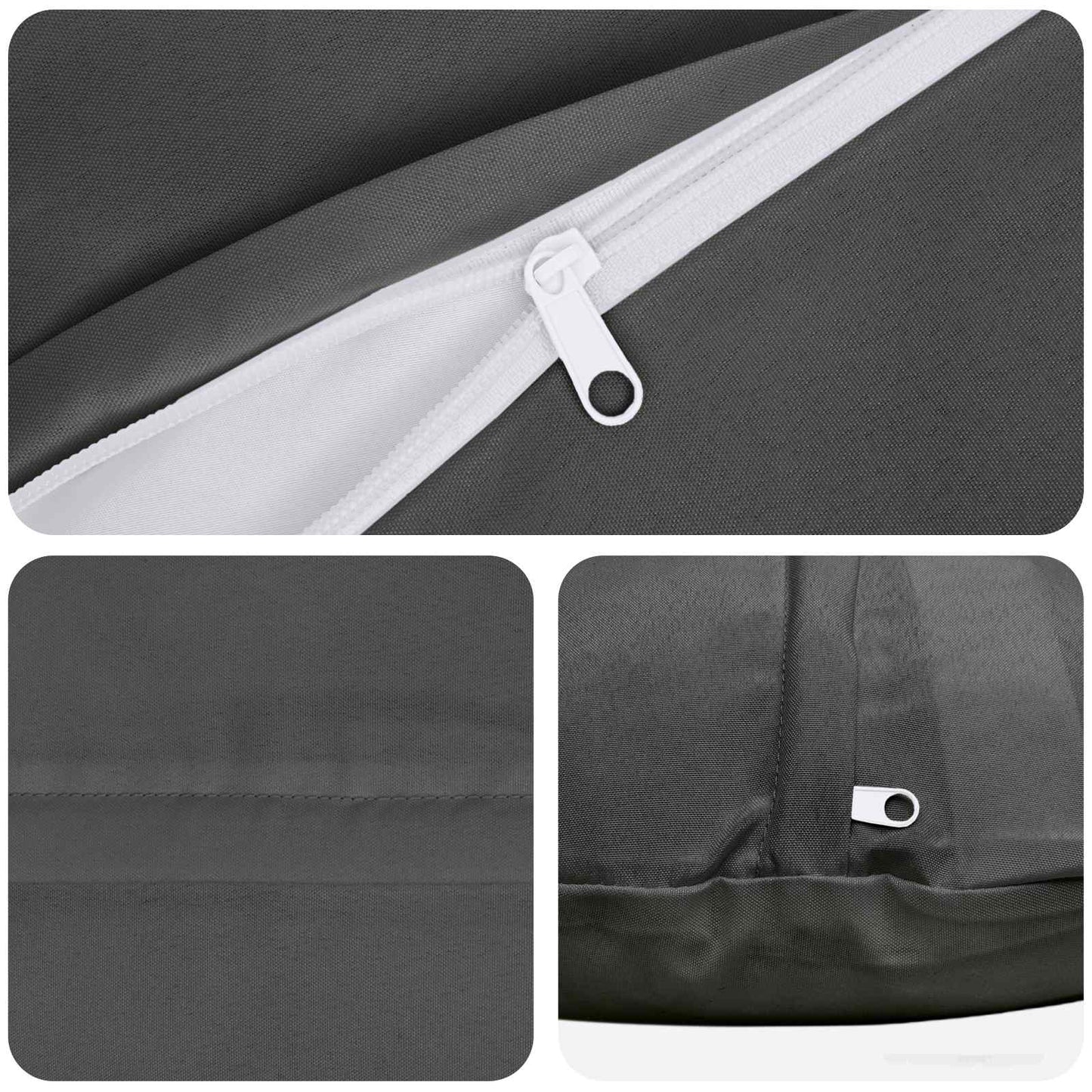 Pudebetræk 2 pcs HEERLEN Antracit Ø 60 cm Polyester