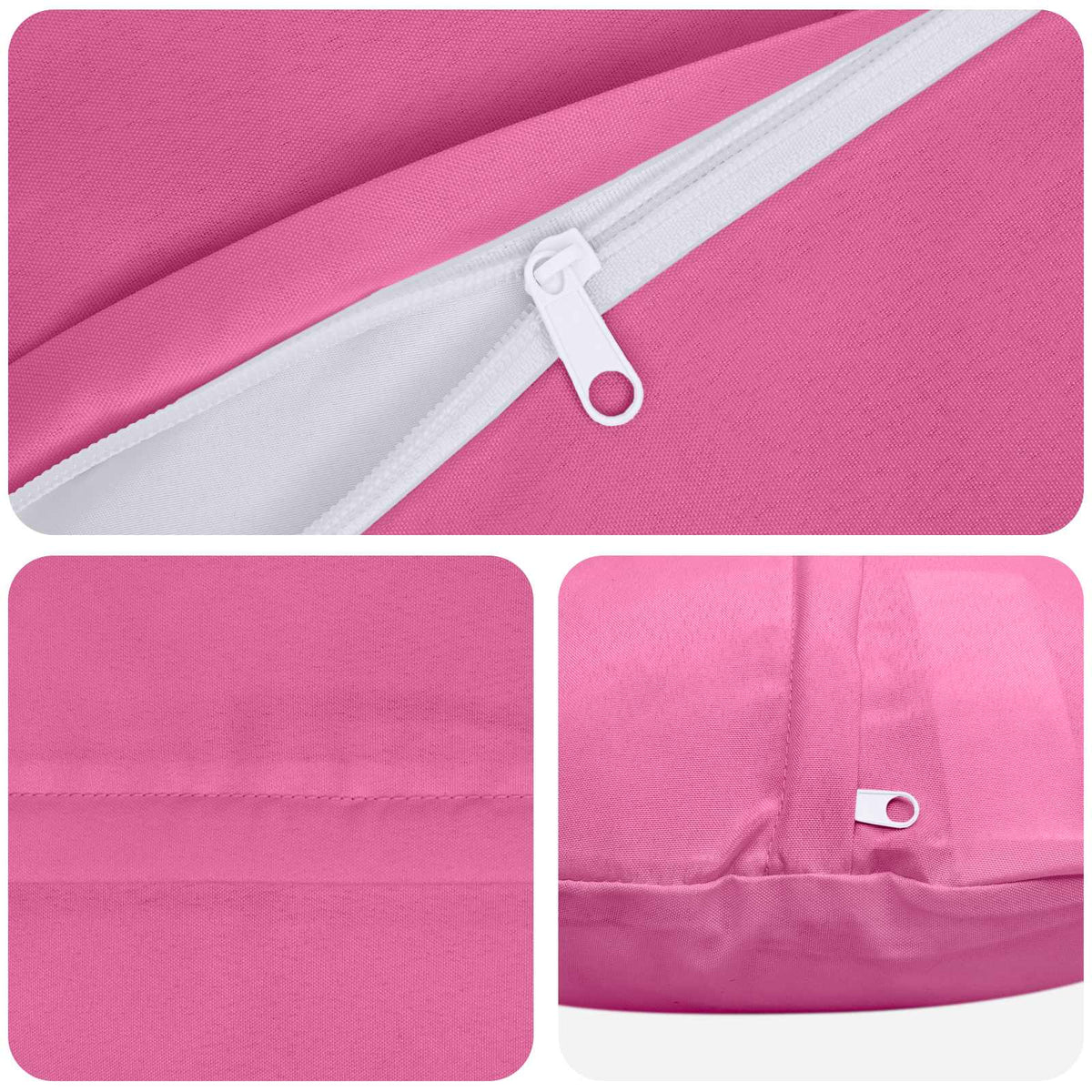 Pudebetræk 6 pcs HEERLEN Lyserød Ø 60 cm Polyester