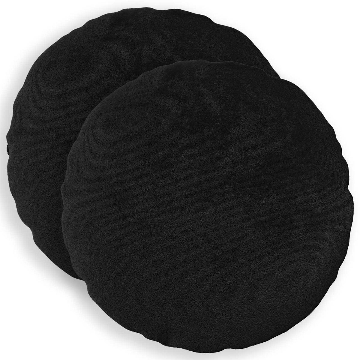 Pudebetræk 2 pcs HEERLEN Sort Ø 60 cm Flannel