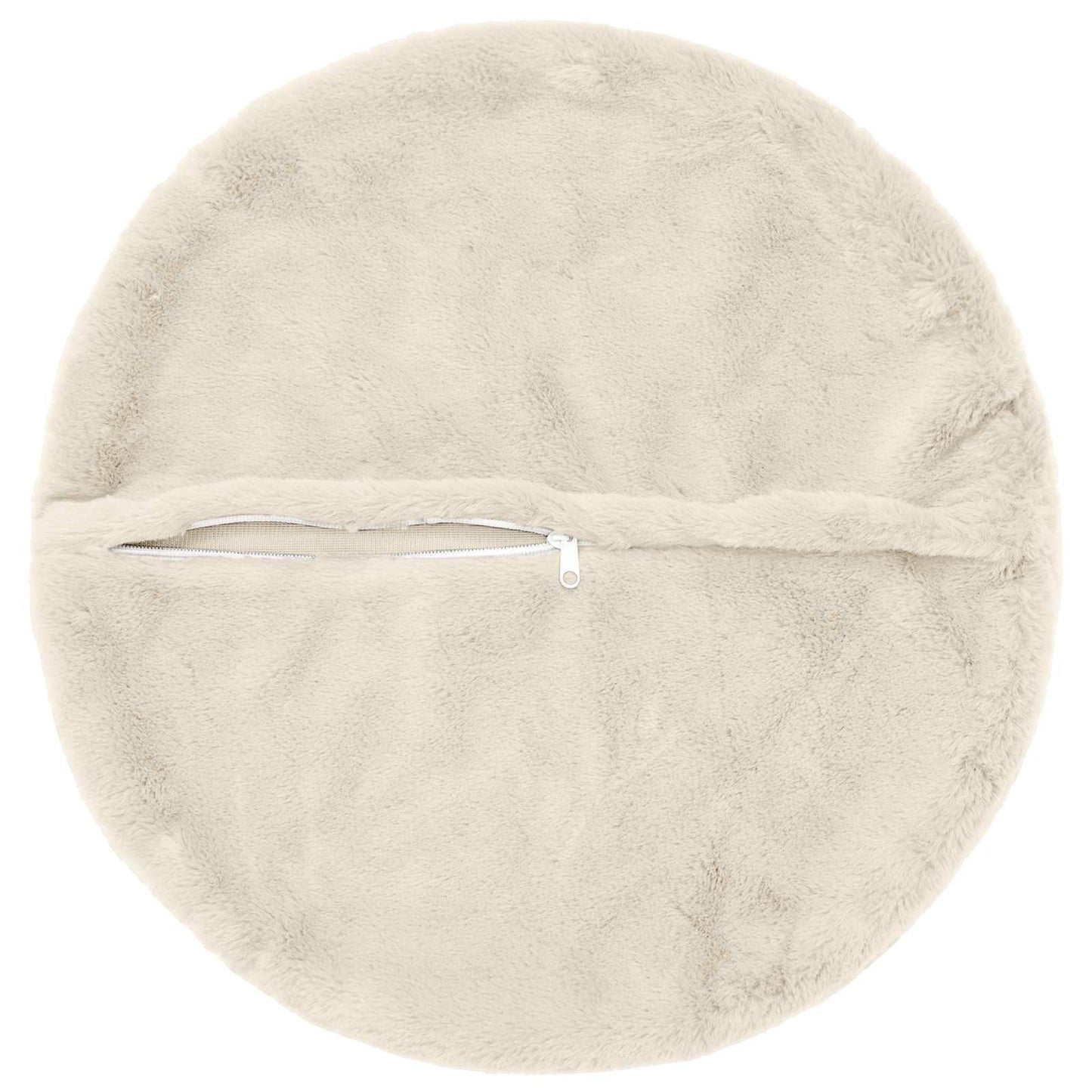 Pudebetræk 6 stk. HEERLEN Hvid Ø 60 cm Faux Kanin Pels
