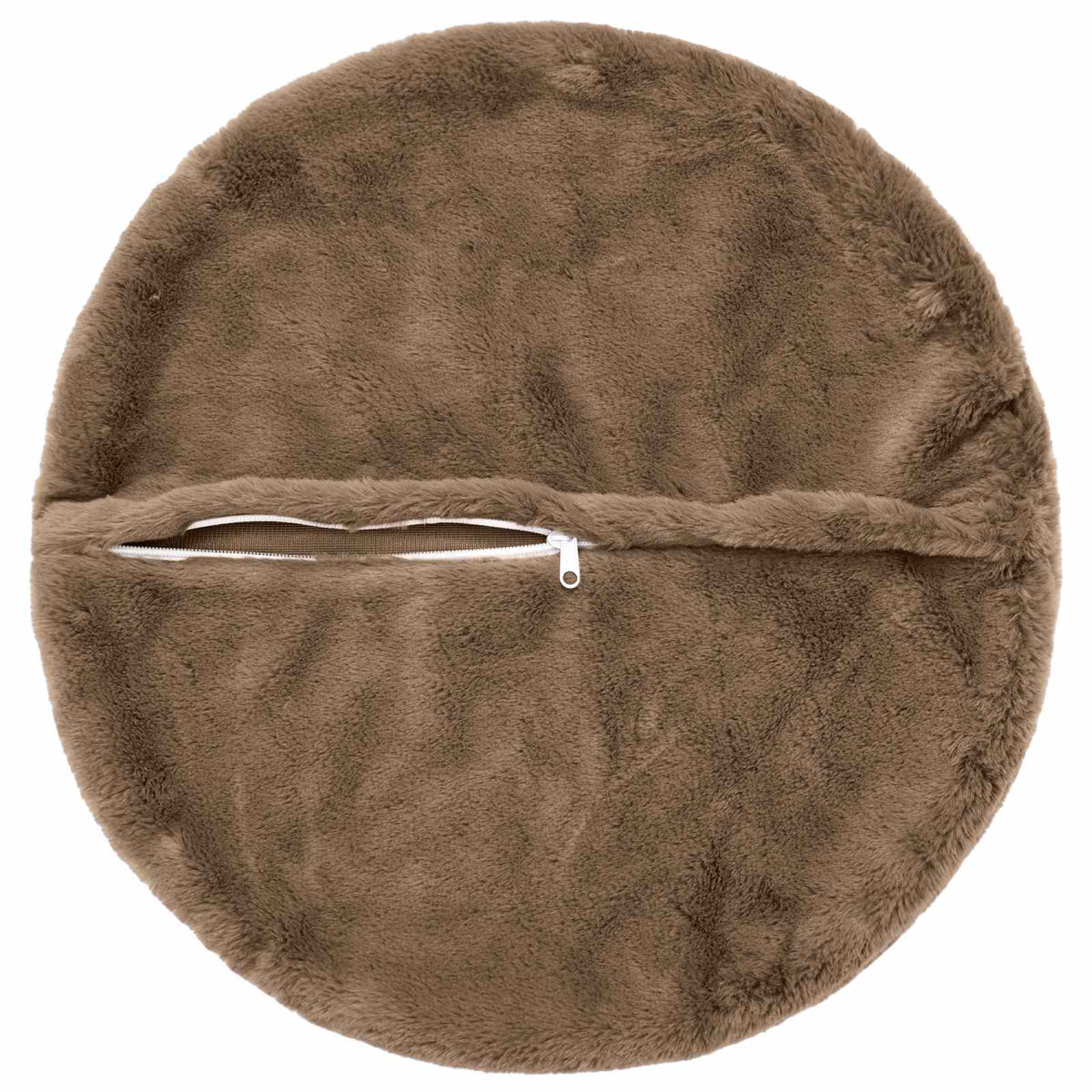 Pudebetræk 2 stk. HEERLEN Lys Brun Ø 60 cm Faux Kanin Pels