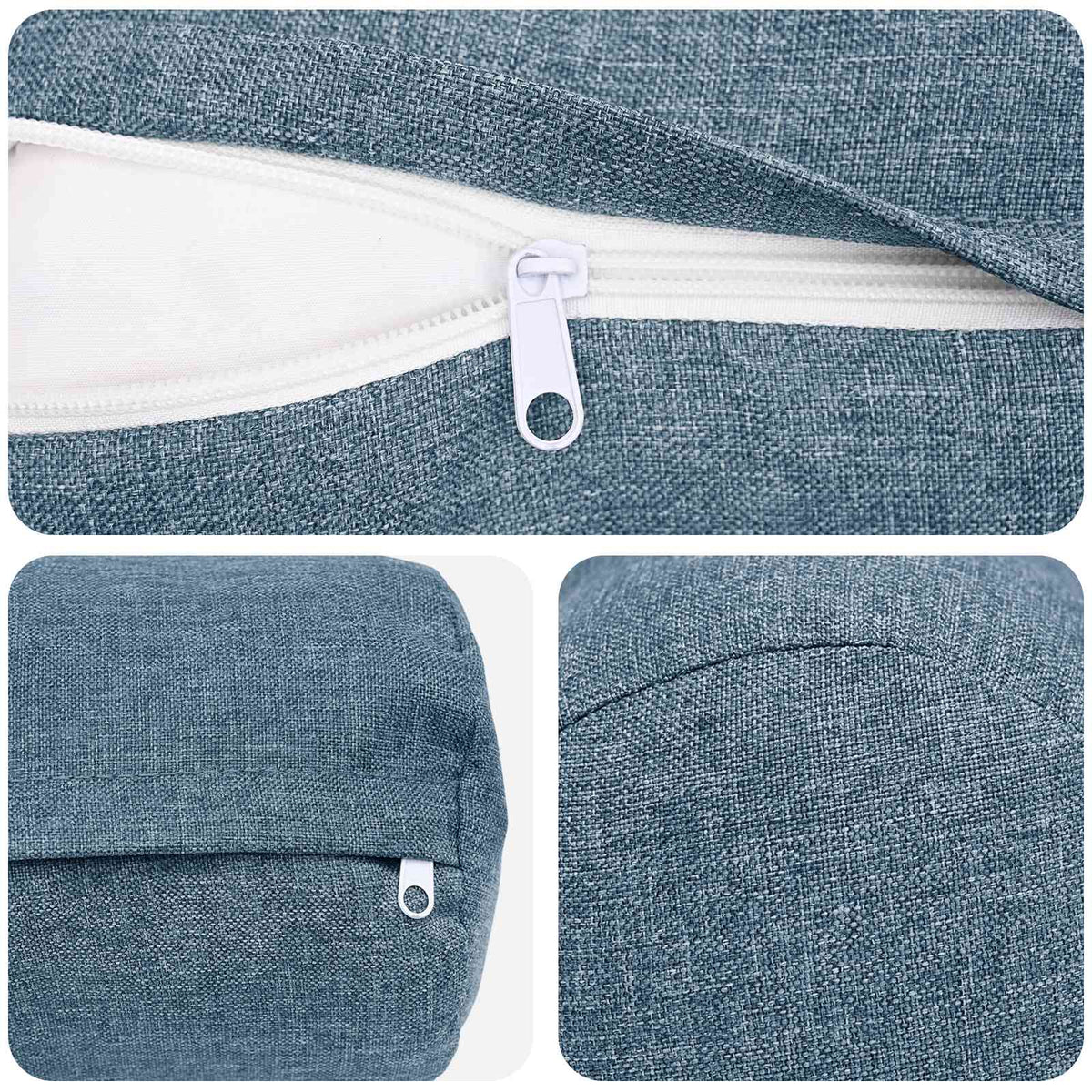 Pudebetræk 2 stk. HEERLEN Jeans blå Ø 15 x 40 cm Stof
