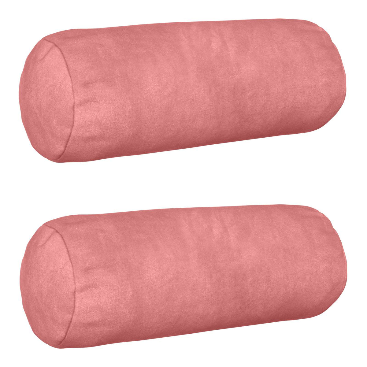 Pudebetræk 2 pcs HEERLEN Lyserød Ø 15 x 40 cm Fløjl