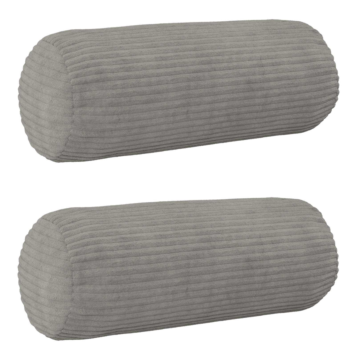 Pudebetræk 2 pcs HEERLEN Lysegrå Ø 15 x 40 cm cordfløjl