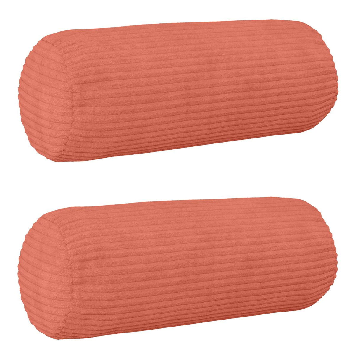 Pudebetræk 2 pcs HEERLEN Rød orange Ø 15 x 40 cm cordfløjl