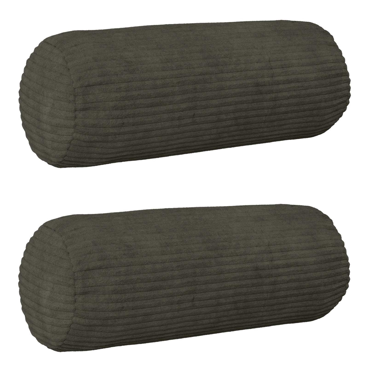 Pudebetræk 2 pcs HEERLEN Antracit Ø 15 x 40 cm cordfløjl