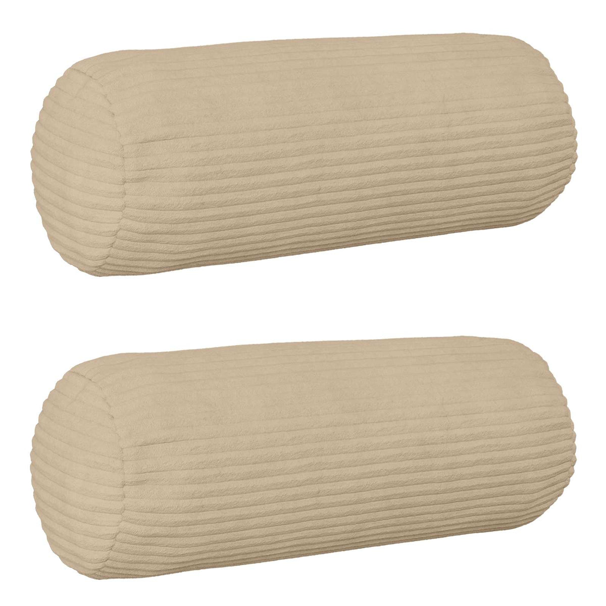 Pudebetræk 2 pcs HEERLEN Gråbrun Ø 15 x 40 cm cordfløjl