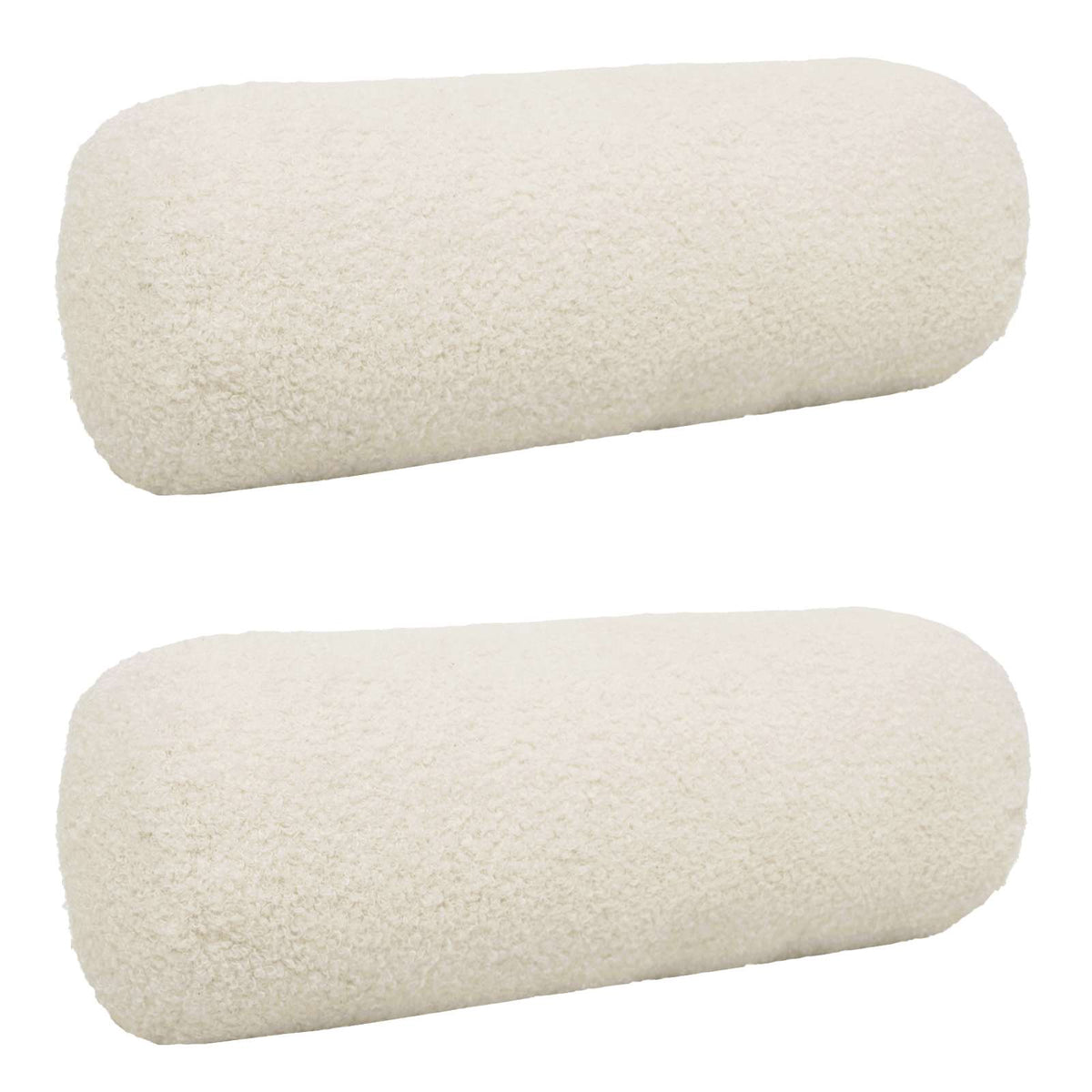 Pudebetræk 2 pcs HEERLEN Cremefarvet Ø 15 x 40 cm Bouclé