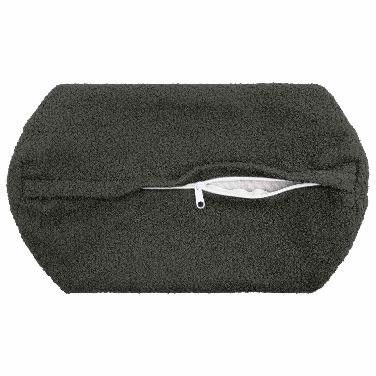 Pudebetræk 2 pcs HEERLEN Mørkegrå Ø 15 x 40 cm Bouclé